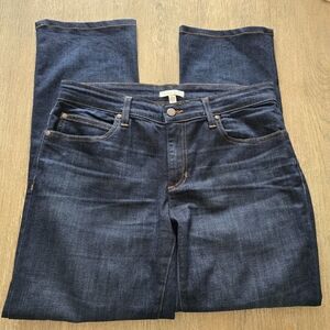 Eileen Fisher Stretch Organic Cotton High Waist Straight‎ Ankle Jeans sz 10